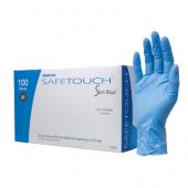 SafeTouch®无粉高弹性丁腈检查手套（蓝色）.无粉.特小号；100只/盒；10盒/箱