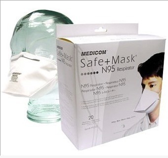 Safe+Mask N95口罩,Niosh认证,折叠式;包装:20只/盒;