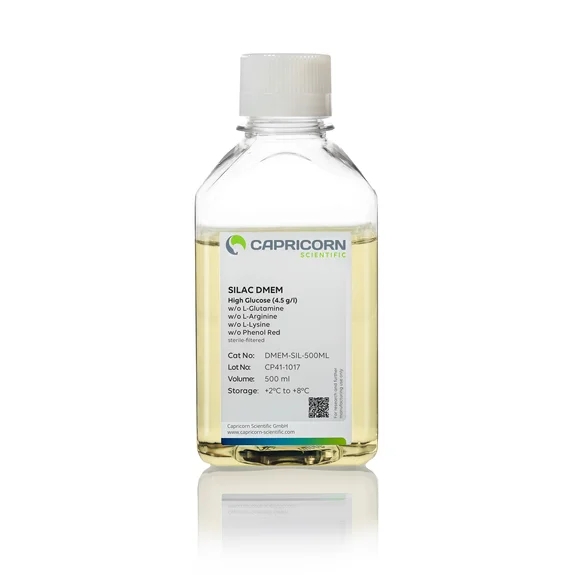 SILAC DMEM High Glucose (4.5 g/L)无L-精氨酸，无L-赖氨酸，无L-谷氨酰胺，无酚红；用于多种同位素氨基酸标记实验