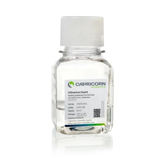 CHOventure Feed B, Feeding Supplement for CHO cells,中国仓鼠卵巢细胞添加剂B不含胰岛素，不含 L-谷氨酰胺w/o Insulin, w/o L-Gl